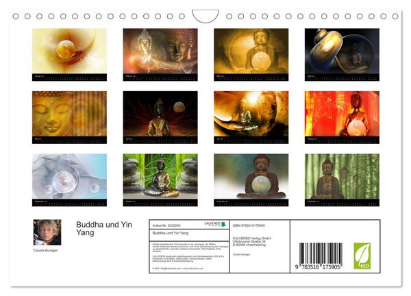 Produktbild: Buddha und Yin Yang (Wandkalender 2026 DIN A4 quer), CALVENDO Monatskalender