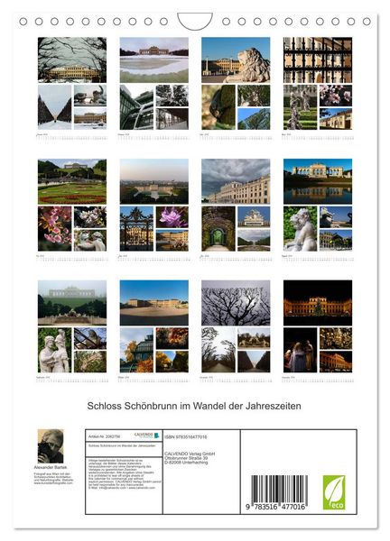 Produktbild: Schloss Sch&ouml;nbrunn im Wandel der Jahreszeiten (Wandkalender 2026 DIN A4 hoch), CALVENDO Monatskalender