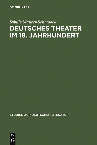 Produktbild: Deutsches Theater im 18. Jahrhundert
