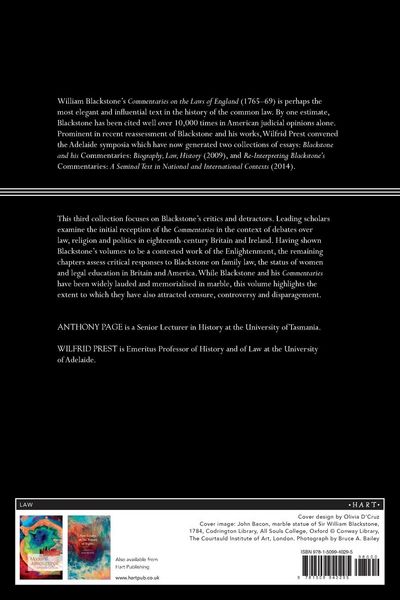Produktbild: Blackstone and His Critics