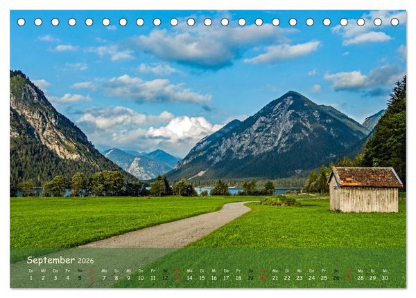 Produktbild: Naturparadies Zugspitzarena (Tischkalender 2026 DIN A5 quer), CALVENDO Monatskalender