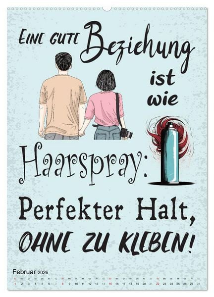 Produktbild: Haarige Friseurspr&uuml;che (Wandkalender 2026 DIN A2 hoch), CALVENDO Monatskalender