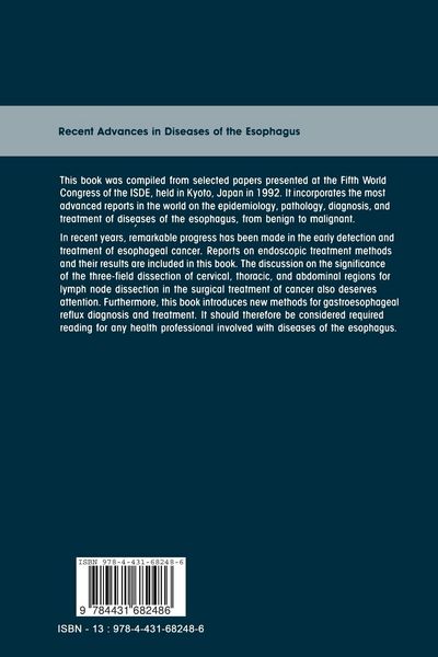 Produktbild: Recent Advances in Diseases of the Esophagus