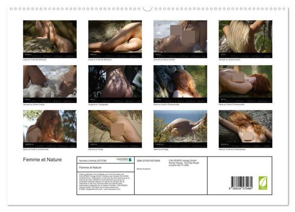 Produktbild: Femme et Nature (Calendrier mural 2026 DIN A2 vertical) calendrier de bureau