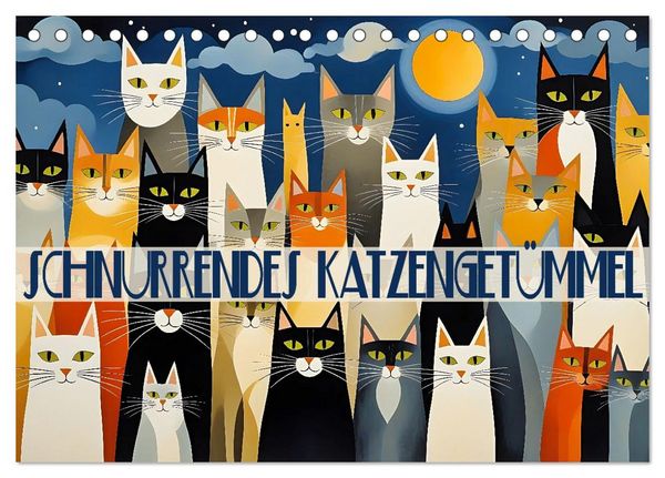 Produktbild: Schnurrendes Katzenget&uuml;mmel (Tischkalender 2026 DIN A5 quer), CALVENDO Monatskalender