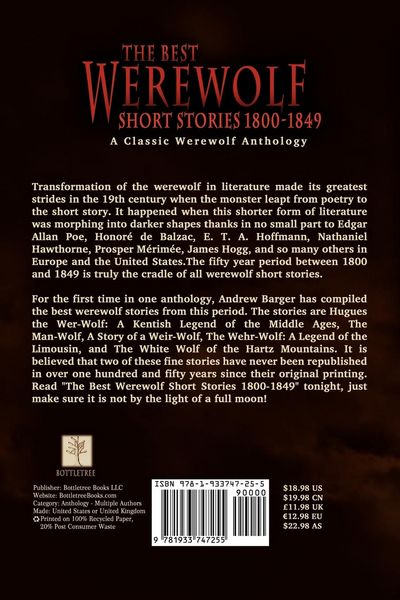 Produktbild: The Best Werewolf Short Stories 1800-1849