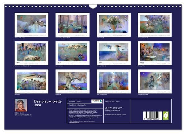 Produktbild: Das blau-violette Jahr (Wandkalender 2026 DIN A3 quer), CALVENDO Monatskalender