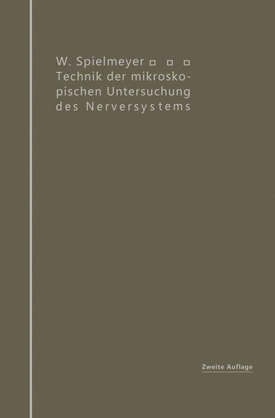 Produktbild: Technik der mikroskopischen Untersuchung des Nervensystems