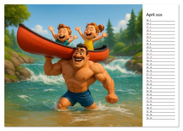 Produktbild: Bodybuilding Planer (Wandkalender 2026 DIN A3 quer), CALVENDO Monatskalender