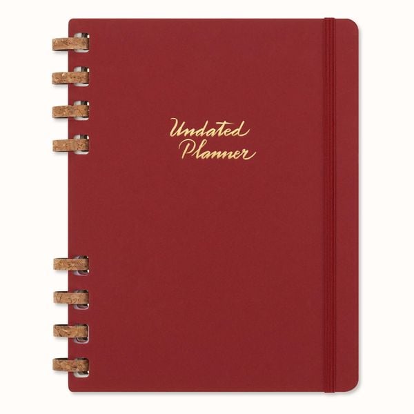 Produktbild: Moleskine Undatierter Life Kalender Mit Spiralbindung, Xl, Wochen-Monatskalender, Fester Einband, Crush Cherry