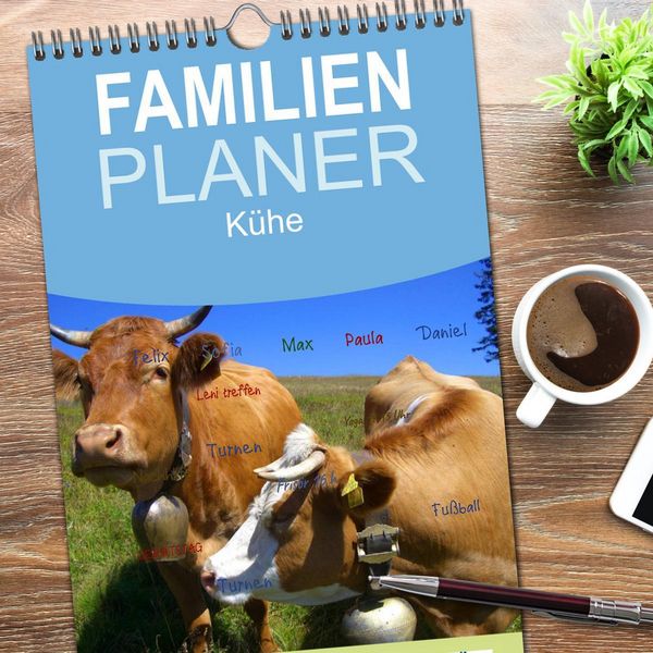 Produktbild: Familienplaner 2026 - K&uuml;he mit 5 Spalten (Wandkalender, 21 x 45 cm) CALVENDO