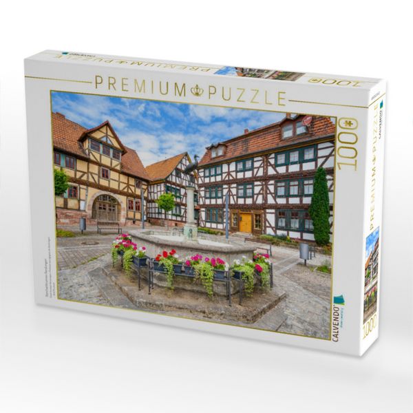 Produktbild: CALVENDO Puzzle Storchenbrunnen Gerstungen | 1000 Teile Lege-Gr&ouml;&szlig;e 64x48cm Foto-Puzzle f&uuml;r gl&uuml;ckliche Stunden