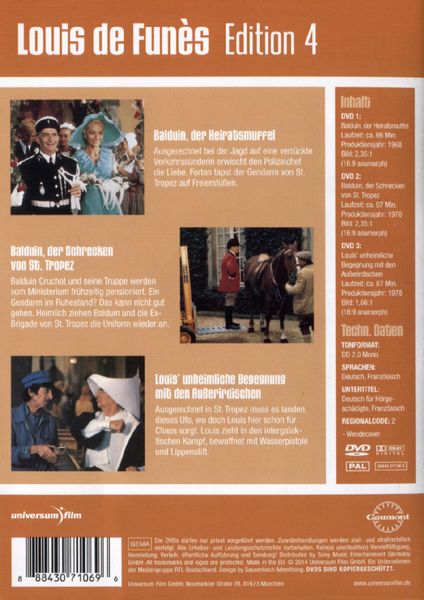 Produktbild: Louis de Funes Edition 4 [3 DVDs]
