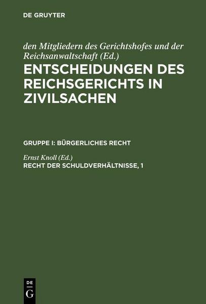 Produktbild: Recht der Schuldverh&auml;ltnisse, 1