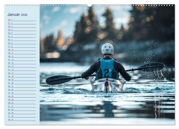 Produktbild: KI Aqua-Emotionen - Ein Jahr voller Wassersport (hochwertiger Premium Wandkalender 2026 DIN A2 quer), Kunstdruck in Hochglanz