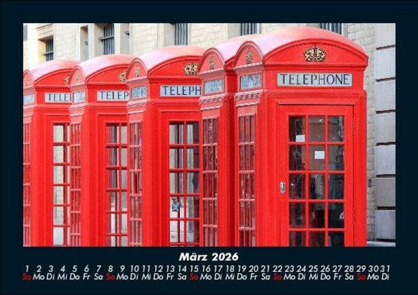 Produktbild: London 2026 Fotokalender DIN A5