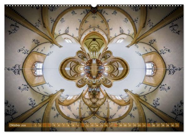 Produktbild: G&ouml;ttliche Projektionen - Kirchenpanoramen (hochwertiger Premium Wandkalender 2026 DIN A2 quer), Kunstdruck in Hochglanz