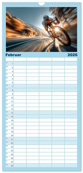 Produktbild: Familienplaner 2026 - Triathlon - Grenzen verschieben mit 5 Spalten (Wandkalender, 21 x 45 cm) CALVENDO