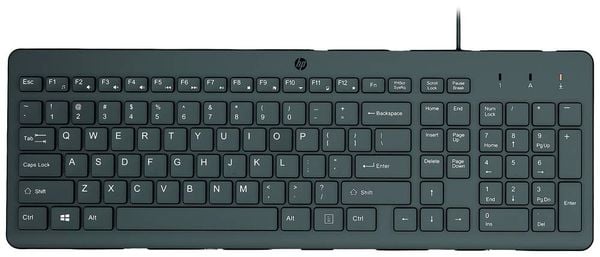 HP 150 Kabelgebunden Tastatur Deutsch, QWERTZ Schwarz