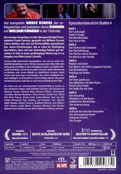Produktbild: Cannon - Die komplette Staffel 4 [6 DVDs]