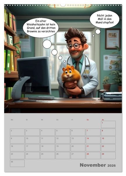 Produktbild: Ein Arzt f&uuml;r alle Felle (hochwertiger Premium Wandkalender 2026 DIN A2 hoch), Kunstdruck in Hochglanz