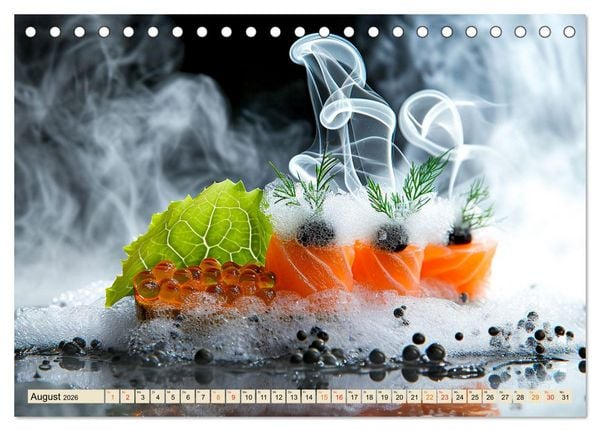 Produktbild: Molekulare K&uuml;che f&uuml;r Gourmets - Genuss erleben (Tischkalender 2026 DIN A5 quer), CALVENDO Monatskalender