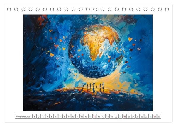 Produktbild: Die Sprache des Friedens (Tischkalender 2026 DIN A5 quer), CALVENDO Monatskalender