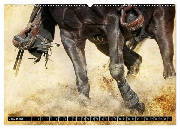 Produktbild: Western-Feeling (hochwertiger Premium Wandkalender 2026 DIN A2 quer), Kunstdruck in Hochglanz