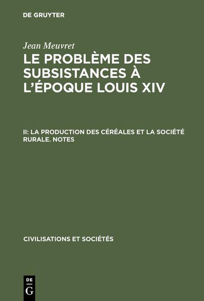 Produktbild: La production des c&eacute;r&eacute;ales et la soci&eacute;t&eacute; rurale - Notes
