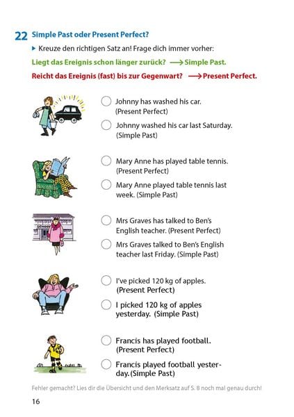 Produktbild: Simple Past & Present Perfect. Englisch ab 6. Klasse und f&uuml;r Erwachsene, A5-Heft