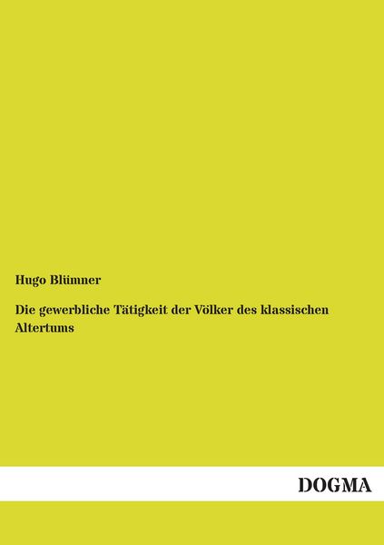 Produktbild: Die gewerbliche T&auml;tigkeit der V&ouml;lker des klassischen Altertums