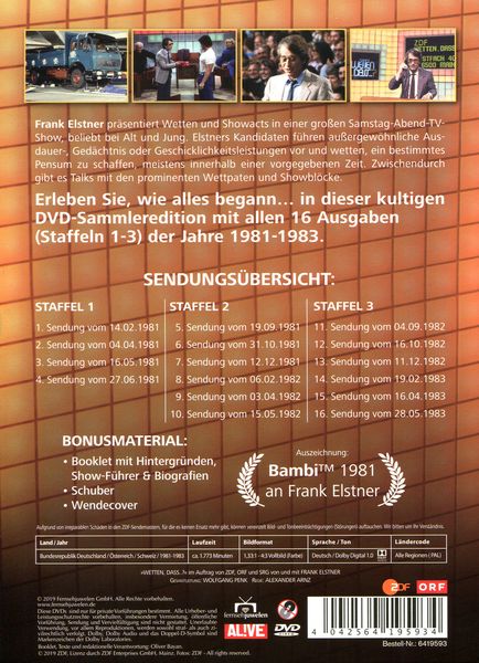 Produktbild: Wetten, dass..? - Wie alles begann (Box 1: Shows 1-16) (Fernsehjuwelen) [8 DVDs]