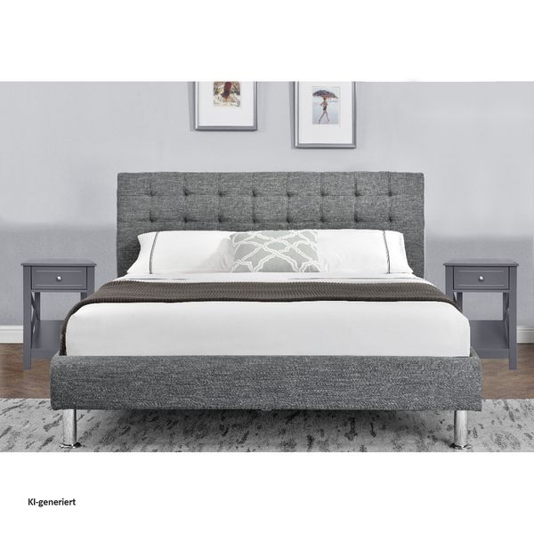 Produktbild: HTI-Living HTI-Living Nachttisch Hayet Grau 2er-Set HTI-Living Nachttisch Hayet Grau 2er-Set