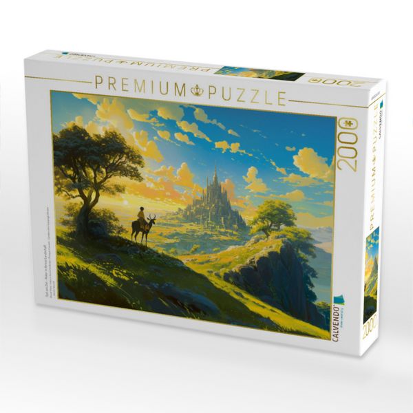 Produktbild: CALVENDO Puzzle Fast am Ziel - Reiter in Amine Landschaft | 2000 Teile Lege-Gr&ouml;&szlig;e 90x67cm Foto-Puzzle f&uuml;r gl&uuml;ckliche Stunden