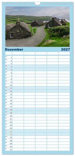 Produktbild: Familienplaner 2027 - Lewis und Harris, die ungez&auml;hmten &Auml;u&szlig;eren Hebriden. mit 5 Spalten (Wandkalender, 21 x 45 cm) CALVENDO