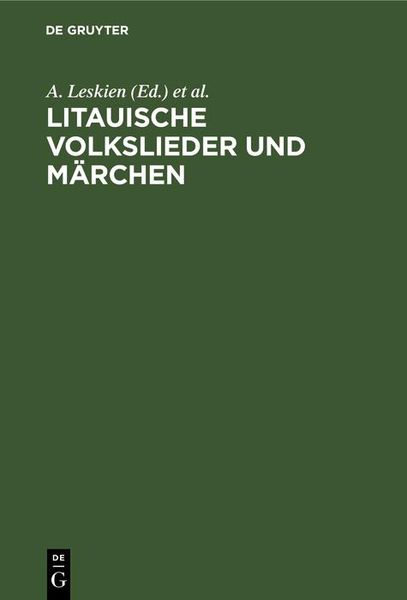 Produktbild: Litauische Volkslieder und M&auml;rchen