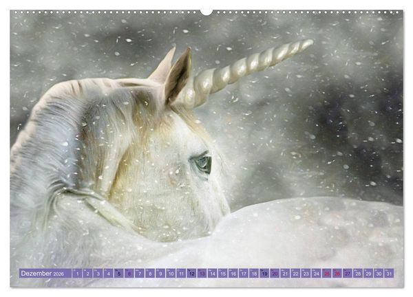 Produktbild: Einhorn Welt - vertr&auml;umte Einhornbilder (hochwertiger Premium Wandkalender 2026 DIN A2 quer), Kunstdruck in Hochglanz