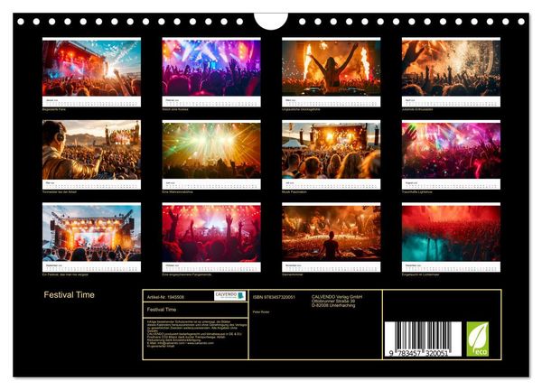Produktbild: Festival Time (Wandkalender 2026 DIN A4 quer), CALVENDO Monatskalender