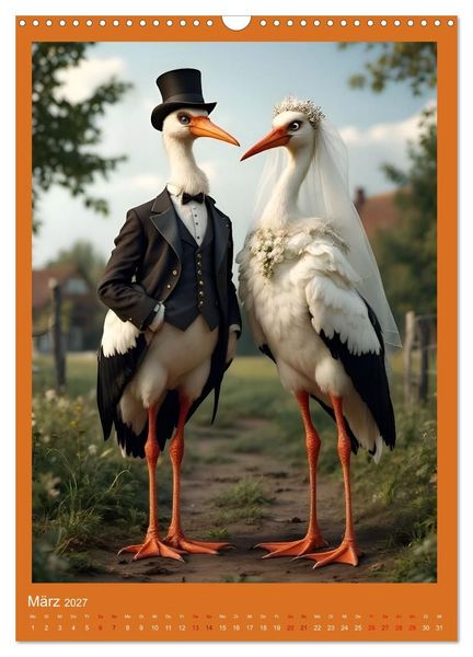 Produktbild: Nicht nur ein Vogel wollte Hochzeit halten (Wandkalender 2027 DIN A3 hoch), CALVENDO Monatskalender