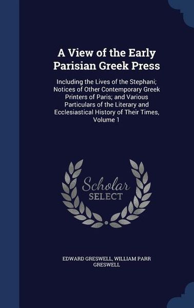 Produktbild: A View of the Early Parisian Greek Press