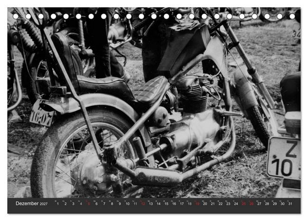 Produktbild: east Rider - Biker und Bikes aus der DDR (Tischkalender 2027 DIN A5 quer), CALVENDO Monatskalender