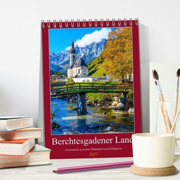 Produktbild: Berchtesgadener Land - Faszination zwischen Watzmann und K&ouml;nigssee (Tischkalender 2027 DIN A5 hoch), CALVENDO Monatskalender