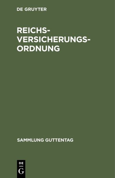 Produktbild: Reichsversicherungsordnung
