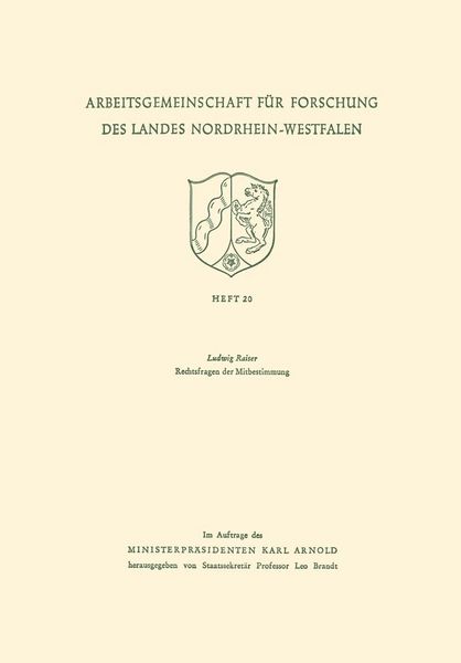 Produktbild: Rechtsfragen der Mitbestimmung