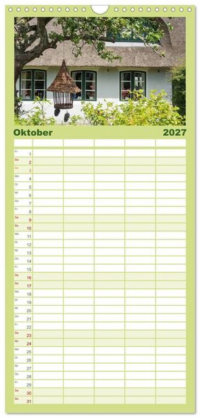 Produktbild: Familienplaner 2027 - Fan&oslash; - Himmel, Hav og mere mit 5 Spalten (Wandkalender, 21 x 45 cm) CALVENDO