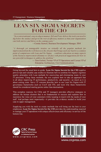 Produktbild: Lean Six Sigma Secrets for the CIO