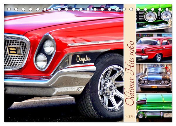 Produktbild: Oldtimer Hits 1960 (Tischkalender 2026 DIN A5 quer), CALVENDO Monatskalender