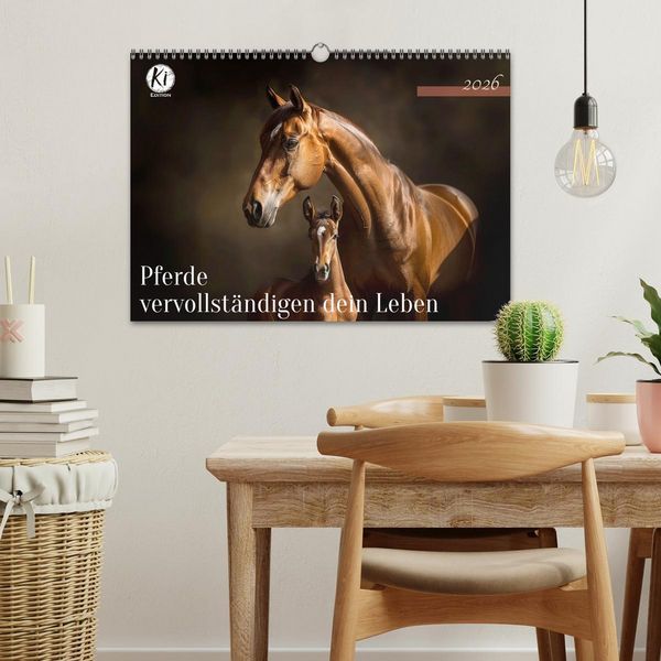 Produktbild: Pferde vervollst&auml;ndigen dein Leben (Wandkalender 2026 DIN A3 quer), CALVENDO Monatskalender