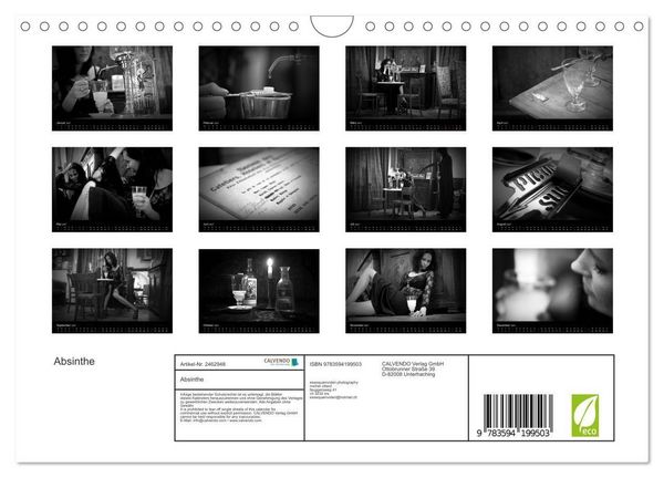 Produktbild: Absinthe (Wandkalender 2027 DIN A4 quer), CALVENDO Monatskalender