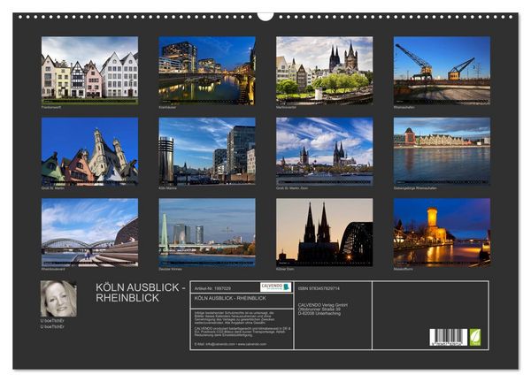 Produktbild: K&Ouml;LN AUSBLICK - RHEINBLICK (Wandkalender 2026 DIN A2 quer), CALVENDO Monatskalender